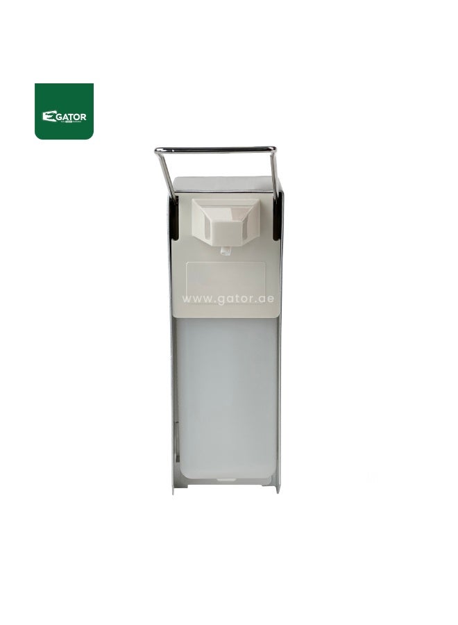 Gator Hand Soap, Sanitizer, Gel, & Liquid Dispenser | Manual Dispensing Mechanism | Elbow-Operatable | Wall-Mountable | Suitable For Bathrooms, Kitchens, Showers, & More | 1000 ML - Image 3