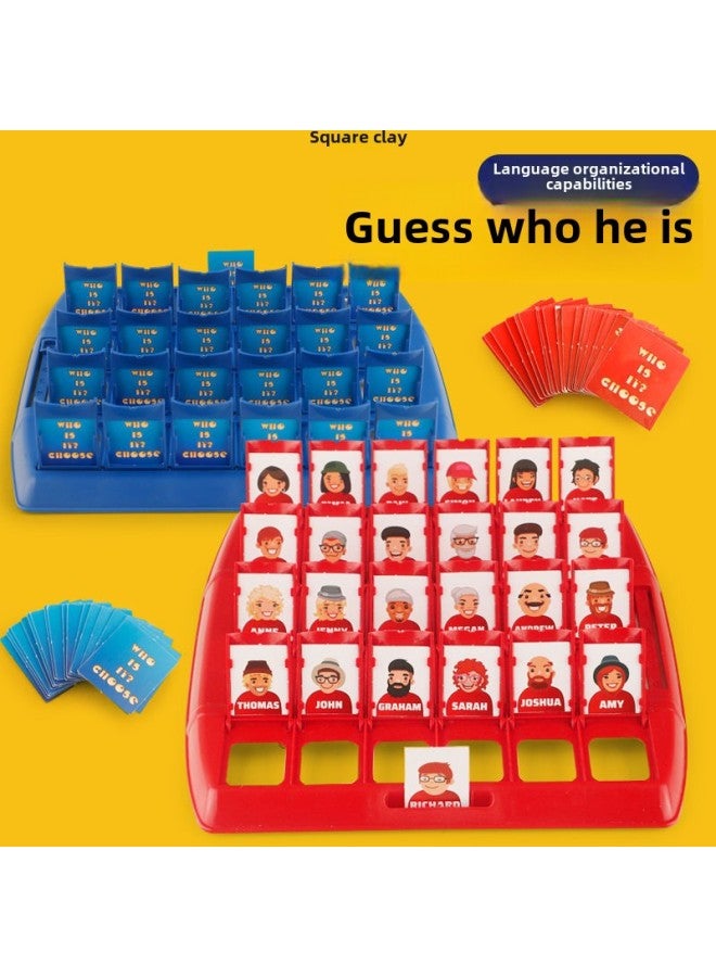 Guess Who I Am Table Game Head Card Reasoning Thinking Children's Parent-Child Interactive Game Toys Girls Wholesale-Color:Guess Who I Am 96 Cards -Specifications:Parent-child Interaction, Educational Enlightenment