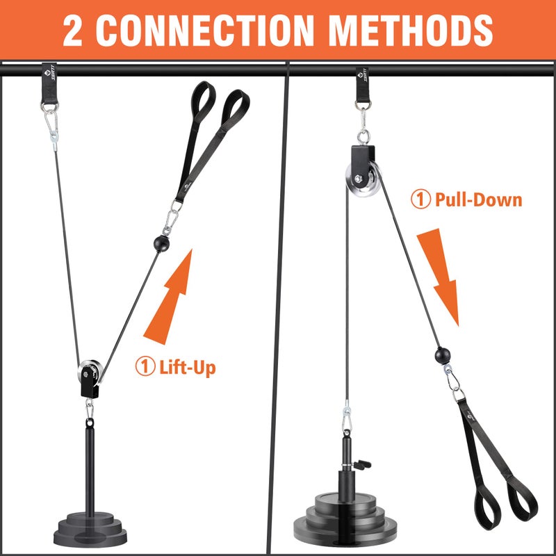 SERTT Weight Cable Pulley System Gym, with Upgraded 2 in 1 Loading Pin,for Tricep Pull Down, Bicep Curl, Shoulder, Back, Forearm Home Gym Equipment - Image 3