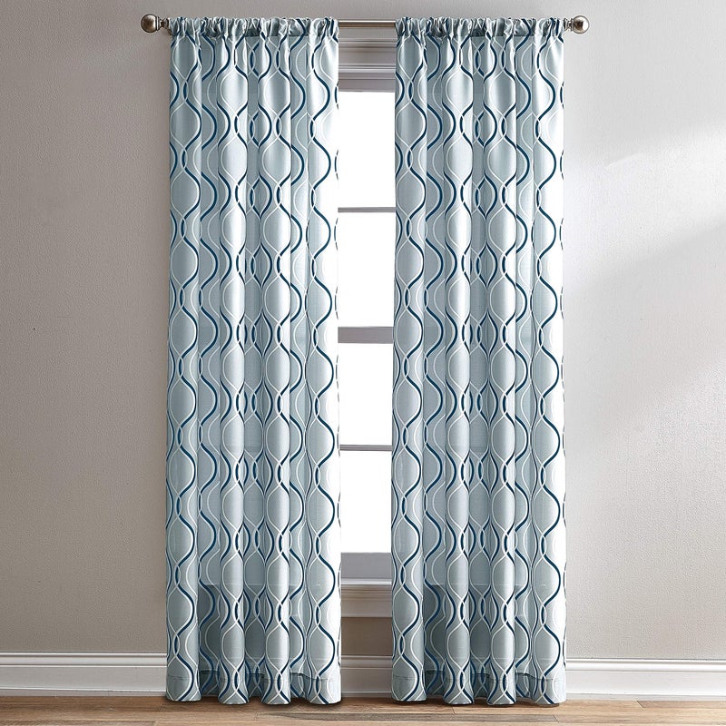 CHF 1Z44510GBK Morocco Curtain Panel, 84", Black - Image 4