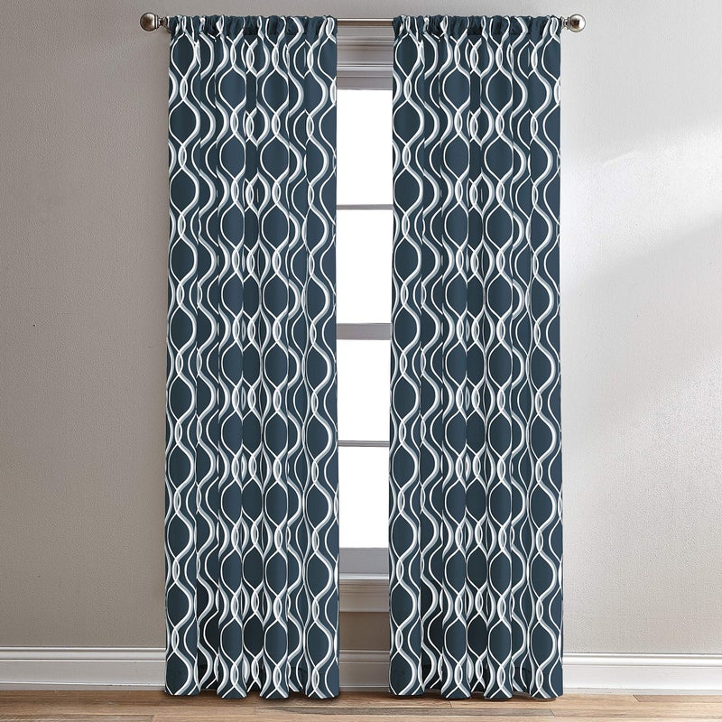 CHF 1Z44510GBK Morocco Curtain Panel, 84", Black - Image 5