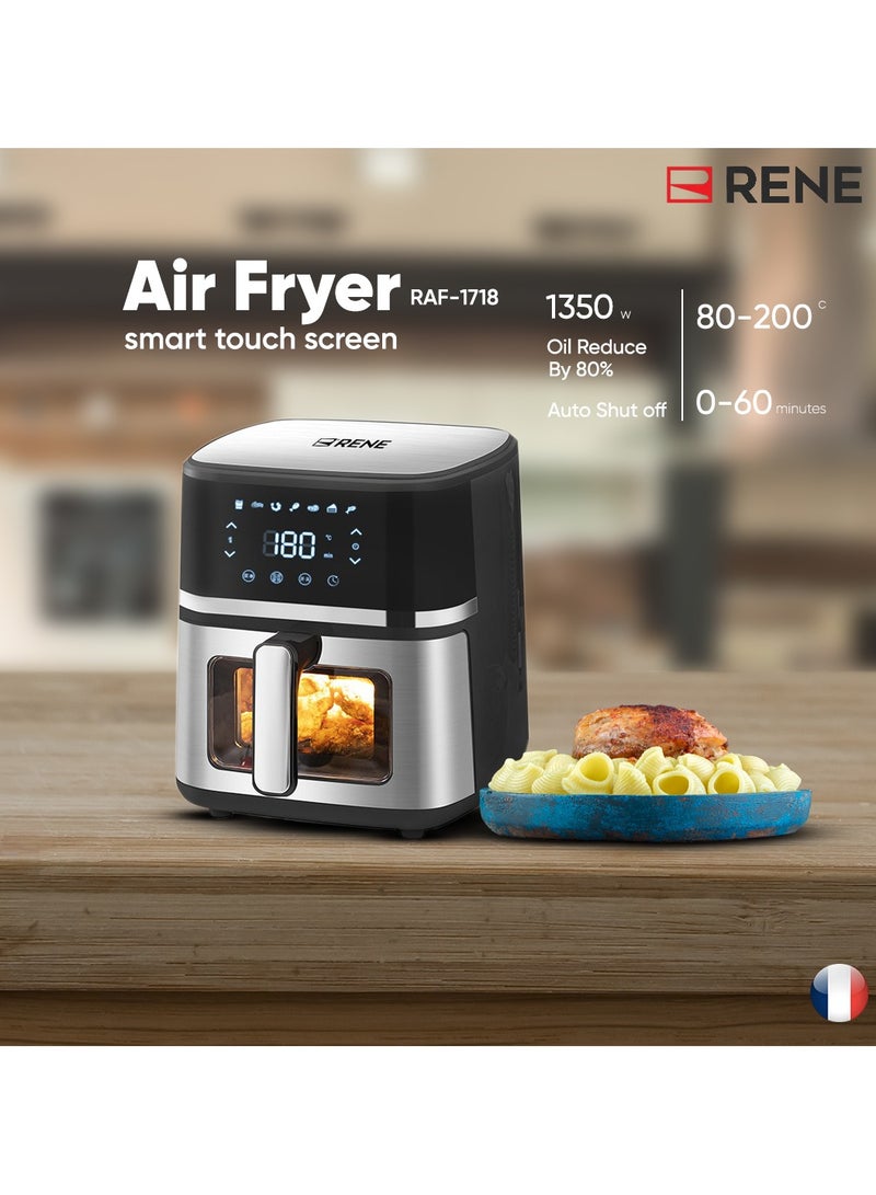 رينيه المقلاة الهوائية شاشة ذكية تعمل باللمس