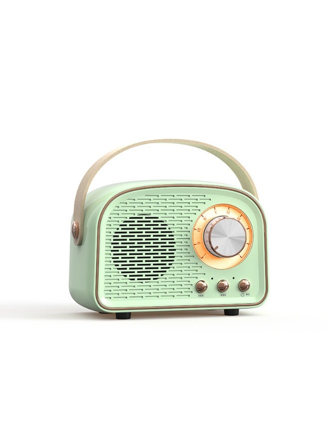 Retro Bluetooth Speaker Mini Portable Portable Small Subwoofer High Volume With Hand Gift Radio - Image 1