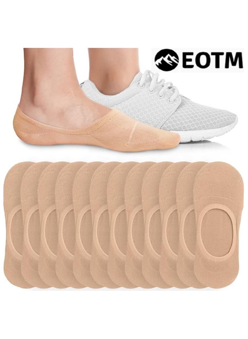 اي او تي م 12 زوجًا من الجوارب غير المرئية غير القابلة للانزلاق ذات القطع المنخفضة جدًا للنساء - Image 1