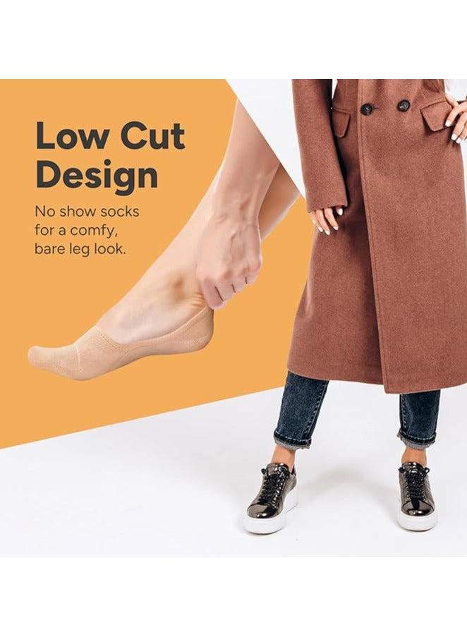 اي او تي م 12 زوجًا من الجوارب غير المرئية غير القابلة للانزلاق ذات القطع المنخفضة جدًا للنساء - Image 5