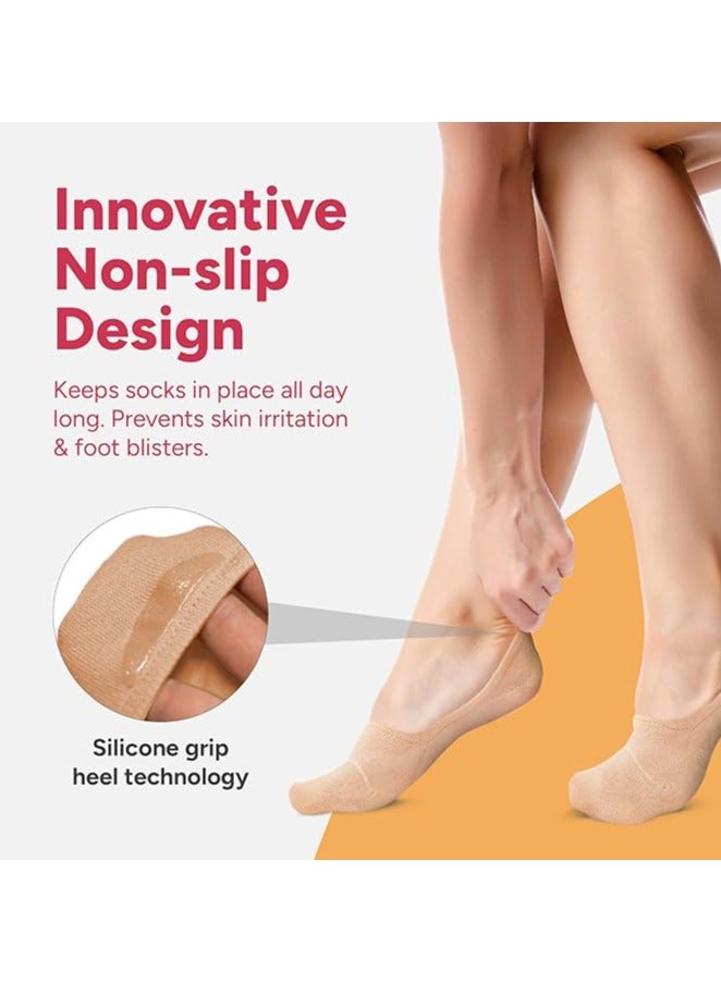 اي او تي م 12 زوجًا من الجوارب غير المرئية غير القابلة للانزلاق ذات القطع المنخفضة جدًا للنساء - Image 3