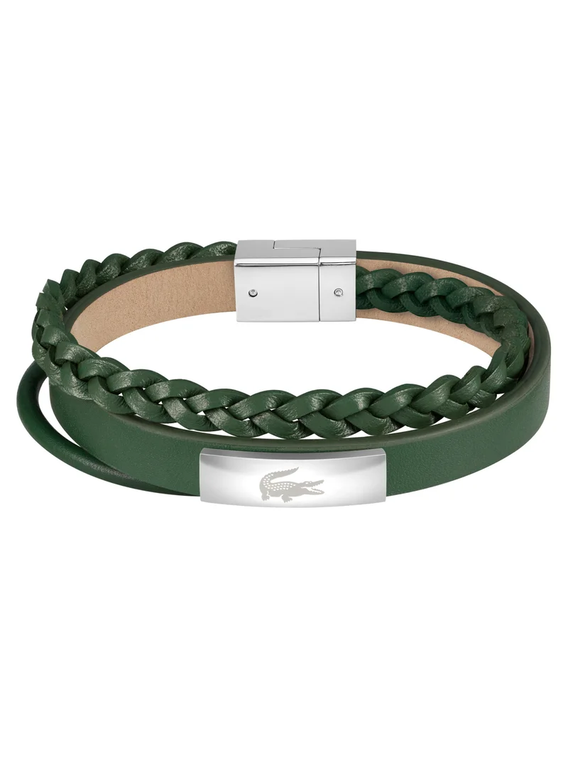 LACOSTE Lacoste Men's Green Leather Bracelet - 2040319