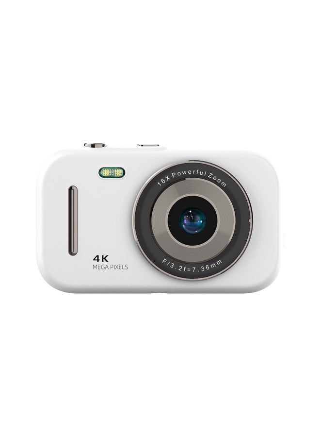 Student Camera Ccd Can Be Transferred To Mobile Phone Portable Card Camera HD Double Camera Self-timer Video Gift Wholesale-Body Color:H17S White-single Lens-Version (standard Configuration Without Memory Card)