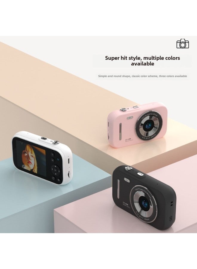 Student Camera Ccd Can Be Transferred To Mobile Phone Portable Card Camera HD Double Camera Self-timer Video Gift Wholesale-Body Color:H17S White-single Lens-Version (standard Configuration Without Memory Card)