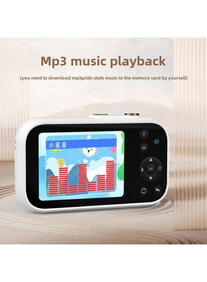 Student Camera Ccd Can Be Transferred To Mobile Phone Portable Card Camera HD Double Camera Self-timer Video Gift Wholesale-Body Color:H17S White-single Lens-Version (standard Configuration Without Memory Card)