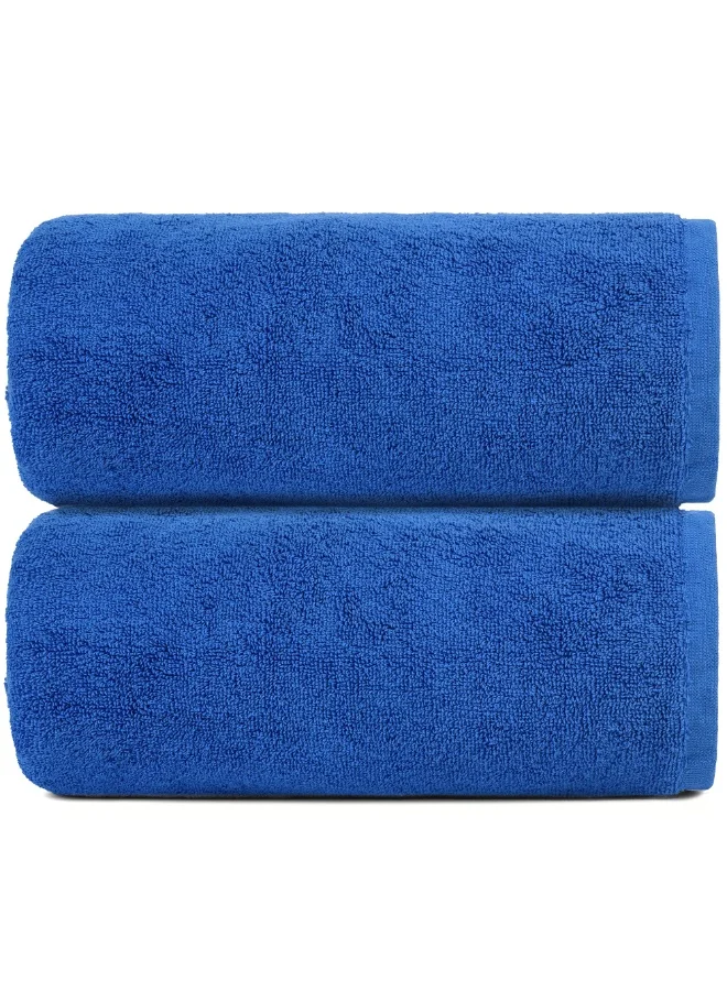 Bliss Casa Bliss Casa Indigo Bath Sheets (2 Pack, 90x180 cm)- 600 GSM Large Bathroom Towels Super Absorbent and Soft Hotel Quality Bathsheets, Ideal for Use in Hotels and Restaurants