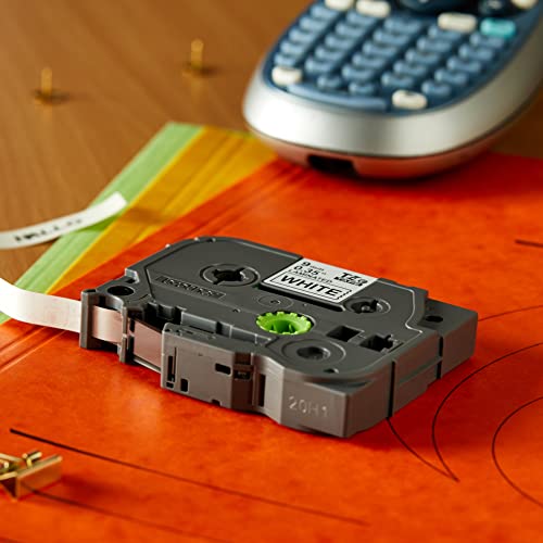 Brother 3/8 Inch x 26.2 Feet Black on White for P-Touch (TZ221) - Image 2