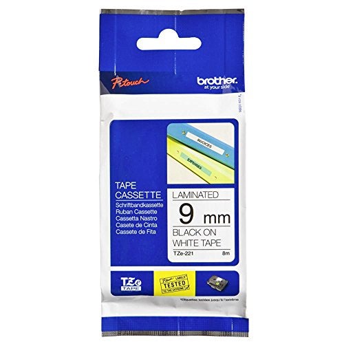 Brother 3/8 Inch x 26.2 Feet Black on White for P-Touch (TZ221) - Image 5