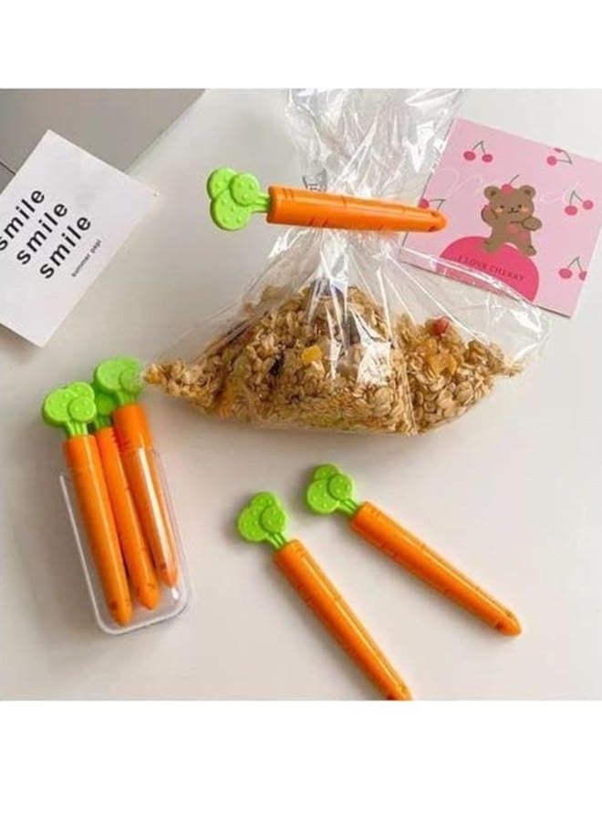 سبيس شوب 5 مشبك غلق الطعام على شكل جزرة لطيف، مشابك غلق أكياس الطعام - Image 5