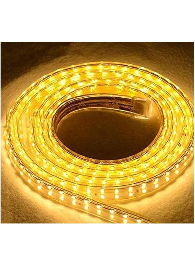 Led Rope Light Yellow Generic Double light yellow LED rope 20 meters 220V 14W waterproof ...