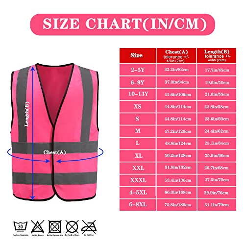 AYKRM pink safety vest (XS-8XL) (XX-Large, Pink) - Image 4