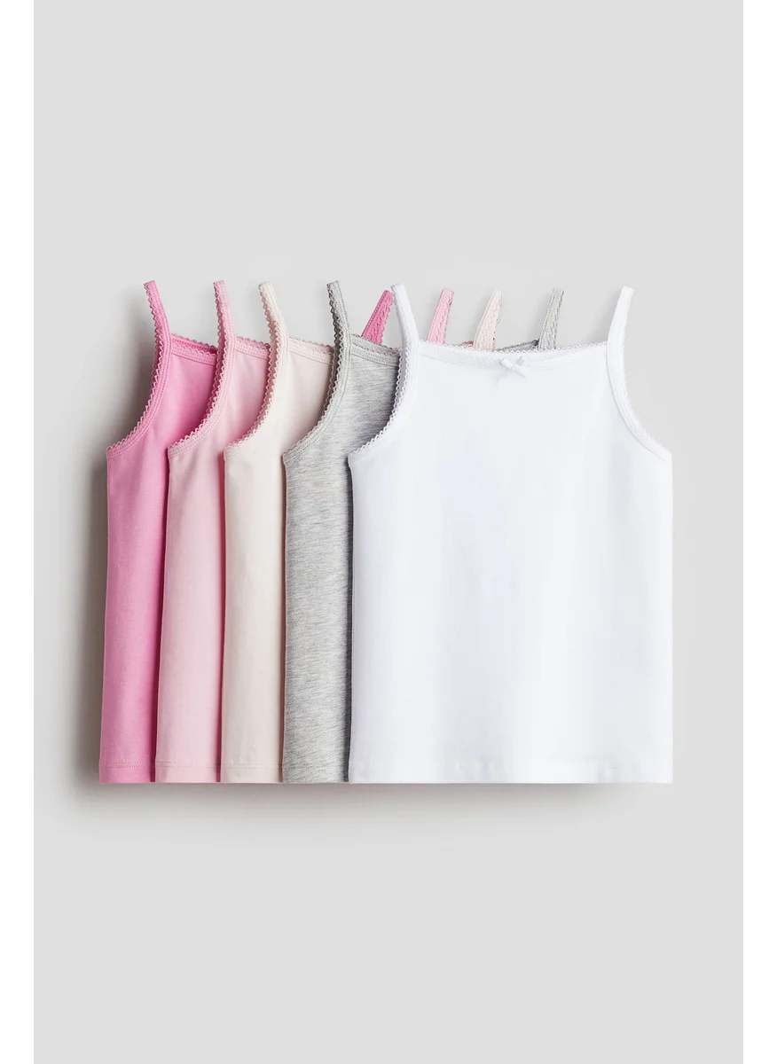 H&M 5-Pack Jersey Vest Tops