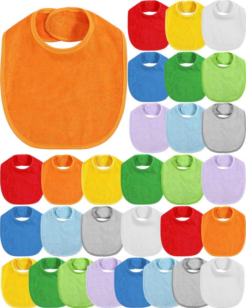 JaGely Baby Drool Bibs for Boys Girls Multicolor Cotton Waterproof Feeder Newborn Teething and Drooling - Image 1