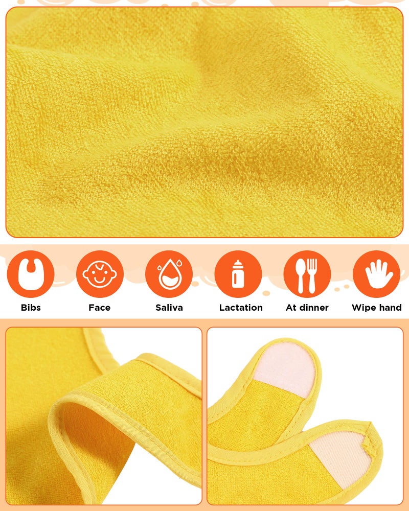 JaGely Baby Drool Bibs for Boys Girls Multicolor Cotton Waterproof Feeder Newborn Teething and Drooling - Image 3