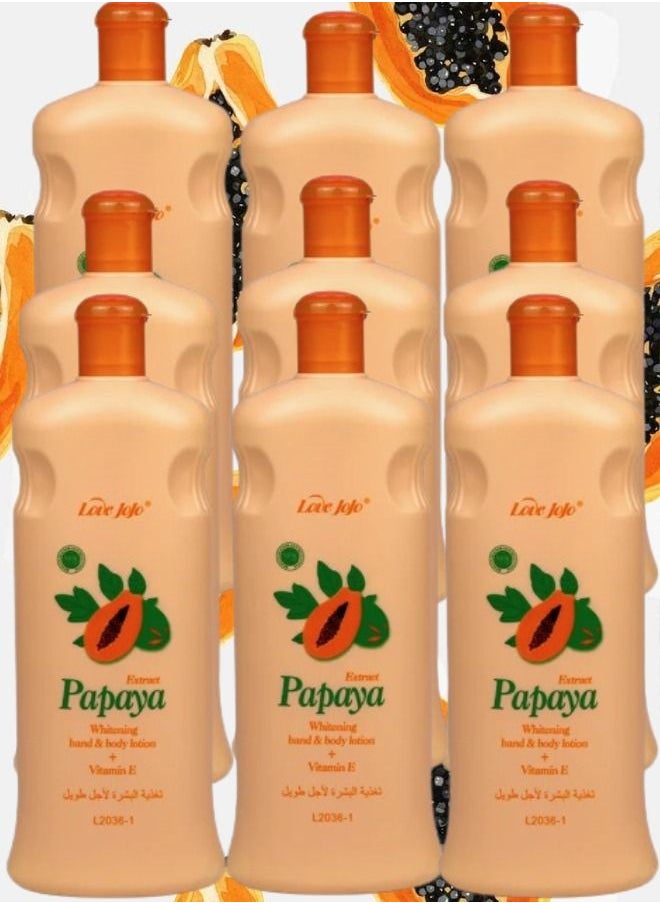 PAPAYA 9 Pieces Papaya Extract Whitening Body Lotion 600ml 