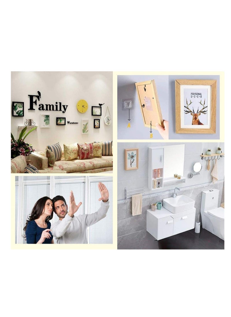 SYOSI - Double Sided Adhesive Wall Hooks Heavy-Duty Self-Adhesive Hooks, Good Elasticity and Toughness, Wall-Sticking Hooks for Organization Bathroom Kitchen and Office - Image 1