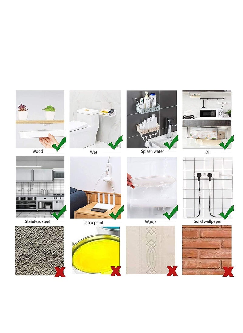 SYOSI - Double Sided Adhesive Wall Hooks Heavy-Duty Self-Adhesive Hooks, Good Elasticity and Toughness, Wall-Sticking Hooks for Organization Bathroom Kitchen and Office - Image 1