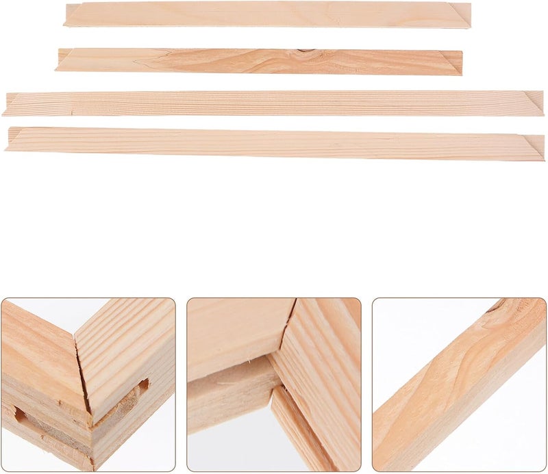 Solid Wood Frame for Oil Paintings DIY Canvas Frame Kit Easy Assembly Stretcher Bars with Tight Corners for Wall Art and Painting Supplies - Image 5