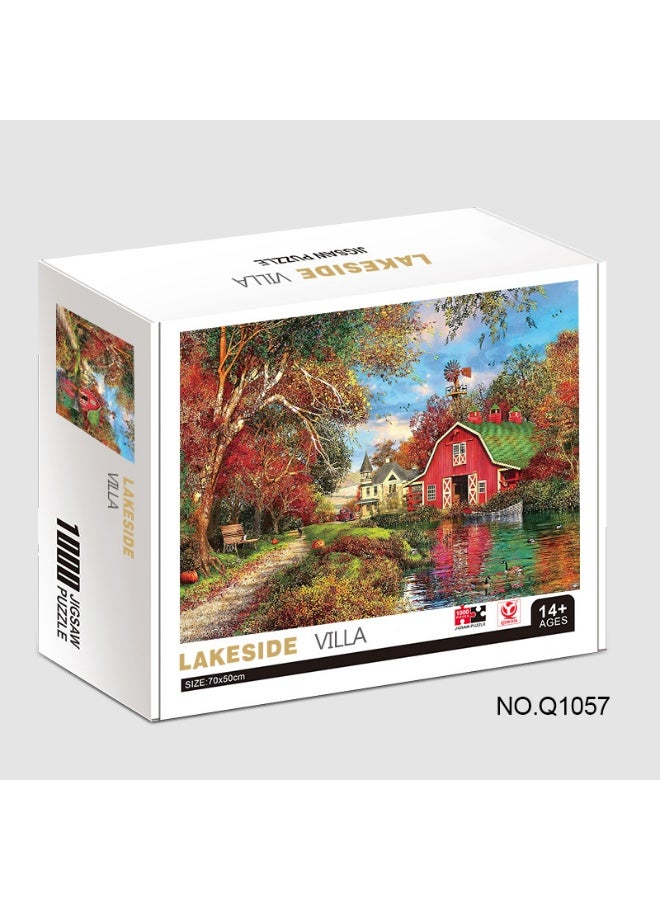 1000-Piece Puzzle of Colorful Scenic Oil Paintings - Image 1