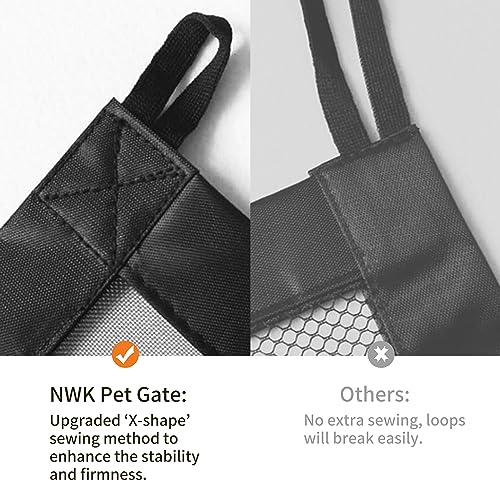 NWK Magic Dog Gate for Stairs Pet Gate for The House Providing a Safe Enclosure for Pets to Play and Rest, 6 Hooks Design (50'' X 30'') - Image 4