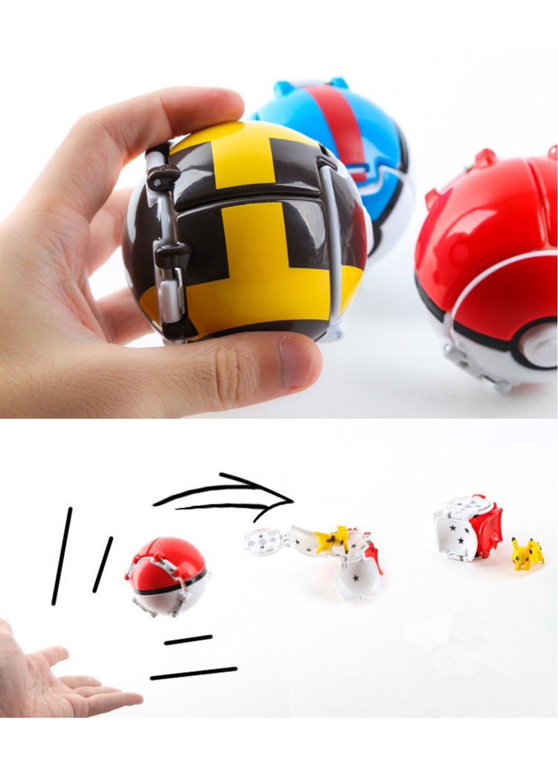 Generic - 4-Piece Set of new Pokemon Ball  High Quality Genie Throw Ball Set Best Gift for Kids - Image 1