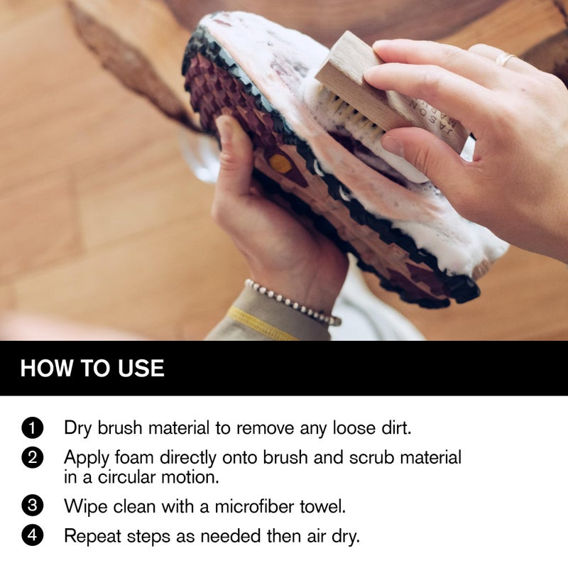 Jason Markk Read-To-Use Foam, Shoe Cleaner, Sneaker Care, Ideal for Footwear, Safe for Leather, Suede, Nubuck, Cotton, Knits, 7oz - Image 4