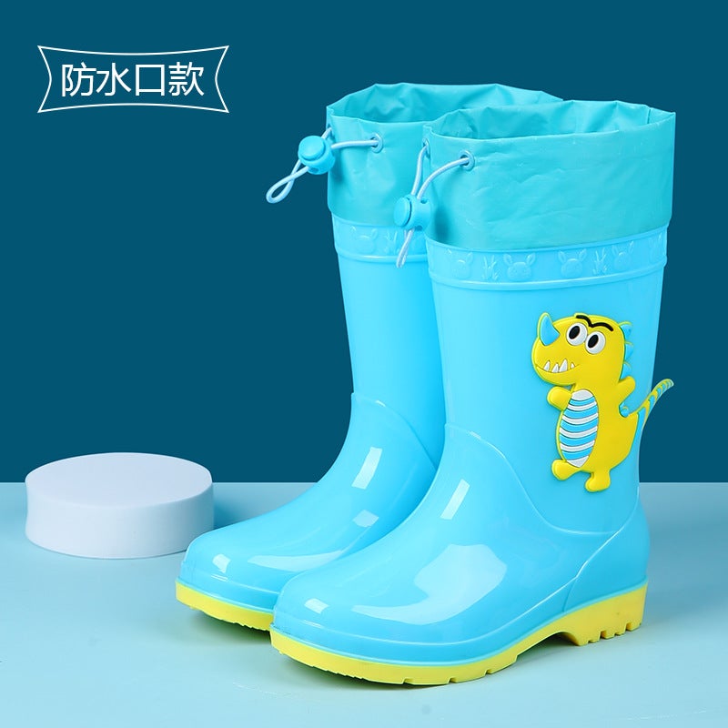 New Cartoon Children'S Rain Boots Cute Baby Dinosaur Girls' Non-Slip Waterproof Rain Boots Girls' Water Shoes - Image 1