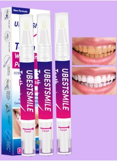 3 in 1 Teeth Whitening Pen Enamel Safe New Formula Improve Brightness Conceals Stains Neutralizes Yellow Remove Tea Wine Coffee Smoking Stains Tooth Whitening Gel Pen