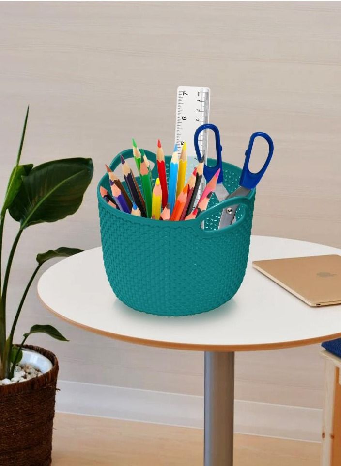 AIWANTO 4 قطع سلال تخزين لطاولة المطبخ والمكتب وصناديق تخزين للحمام وسلال تنظيم الثلاجة - Image 3