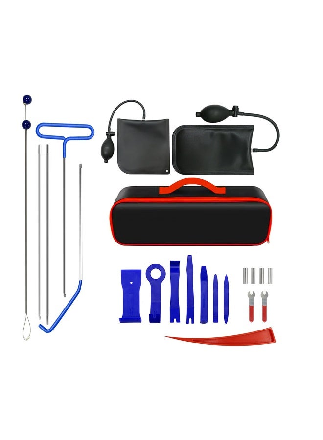 SHENGHUI Portable Automotive Tool Set 22 PCS Stainless Steel Assorted 5th Wheel Pin Puller, 68 inches Pull Hook J-Hook - Image 1