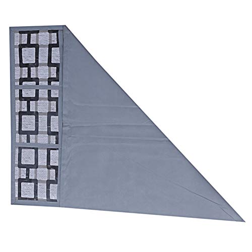 Kuber Industries Fridge Top Cover|Checks Print & Water Resistant PVC Material|6 Utility Side Pockets With Plain Border|Size 98 x 55 CM, Pack of 1 (Grey) - Image 4