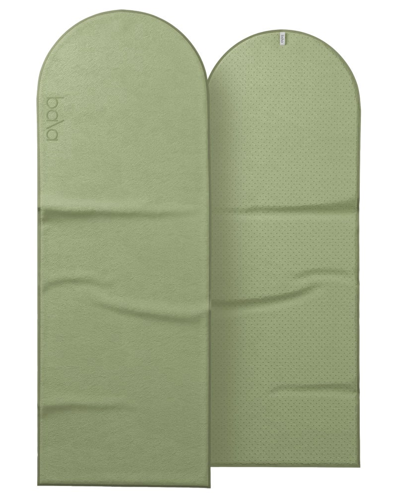 Bala Play Mat Towel, Sage - Non-Slip Absorbent Gym Towels Designed for Sweat, Hot Yoga, Pilates & Core Training Workouts - Fitness & Exercise Gear Essentials for Working Out - Men & Women - Image 1