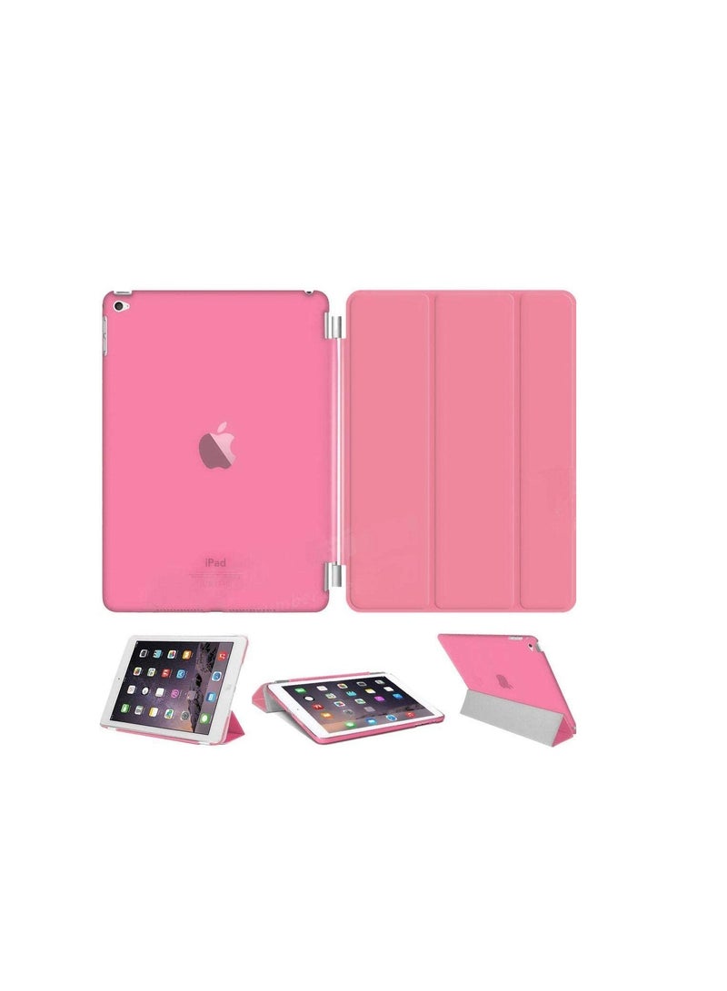 Apple Ipad 9.7 Inch Slim folio Stand for iPad Air 2 Case Smart A1566 A1567 PVC Smart Auto-Sleep Protective Cover for iPad Air 2 Cover (Pink) - Image 2