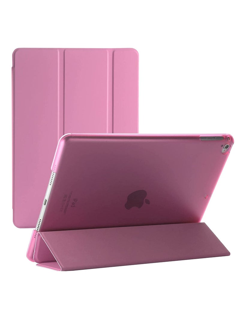 Apple Ipad 9.7 Inch Slim folio Stand for iPad Air 2 Case Smart A1566 A1567 PVC Smart Auto-Sleep Protective Cover for iPad Air 2 Cover (Pink) - Image 3