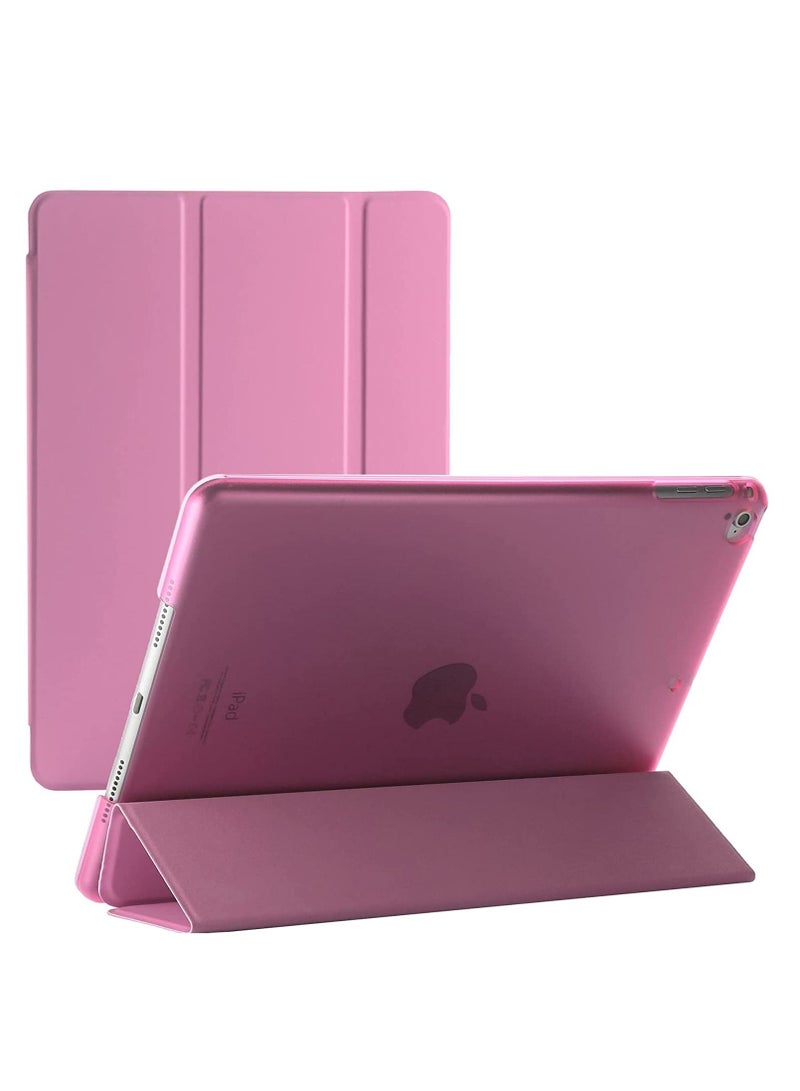 Apple Ipad 9.7 Inch Slim folio Stand for iPad Air 2 Case Smart A1566 A1567 PVC Smart Auto-Sleep Protective Cover for iPad Air 2 Cover (Pink) - Image 1
