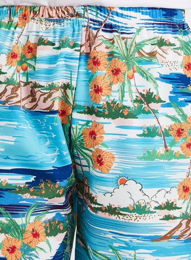 Styli Styli Tropical Print Swim Shorts