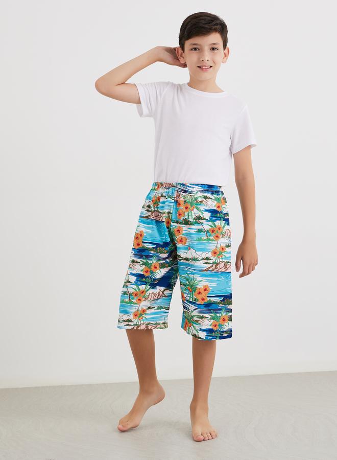 ستايلي شورت سباحة بطبعة استوائية - Image 2