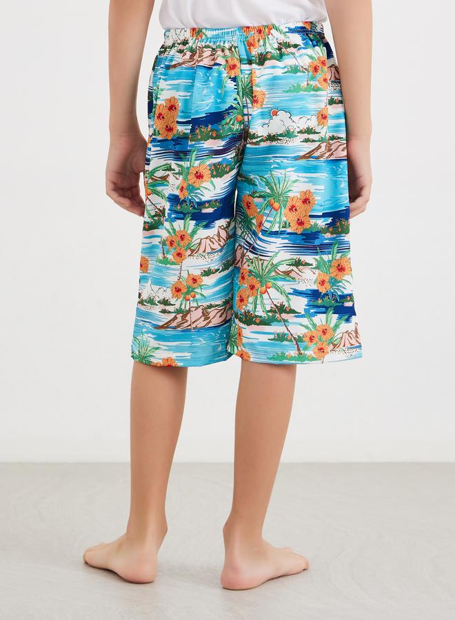 ستايلي شورت سباحة بطبعة استوائية - Image 4