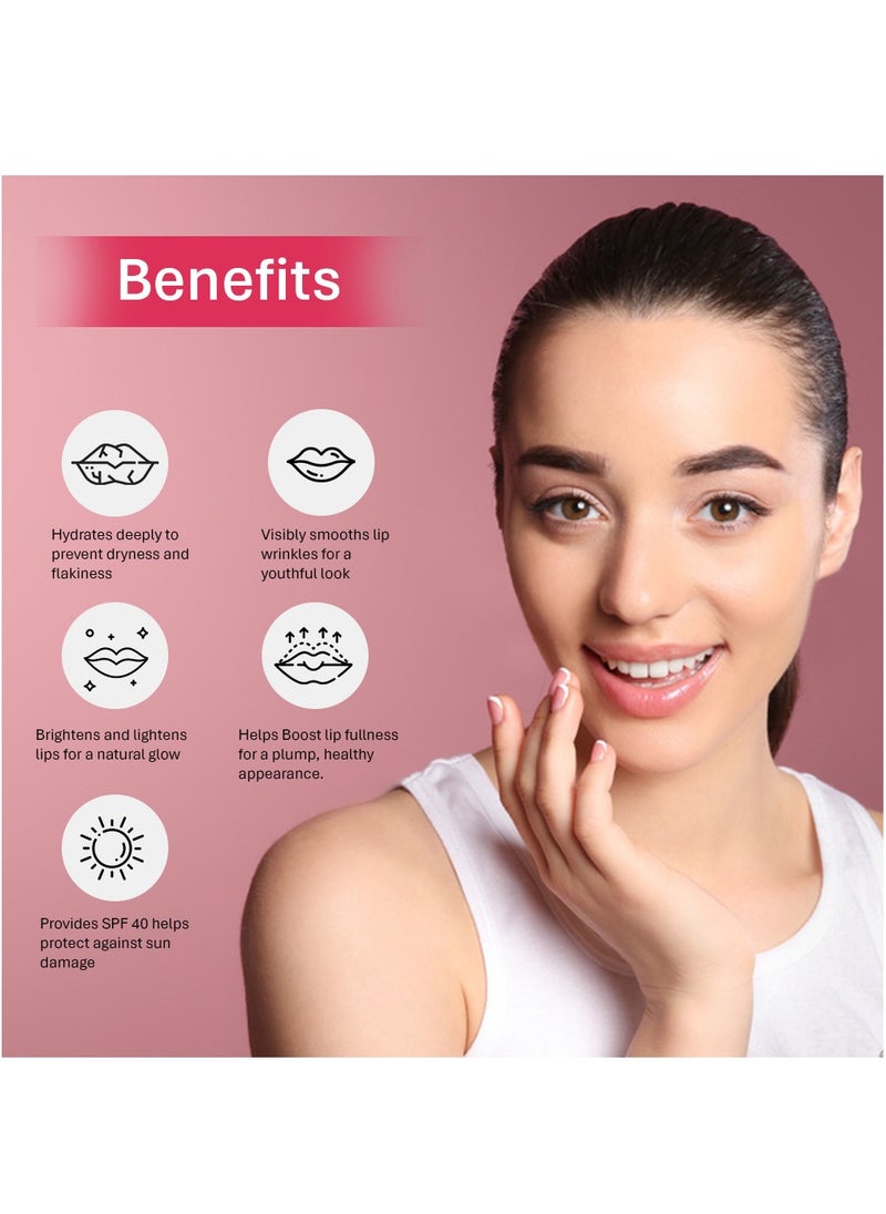 هير إنيرجي بلسم الشفاه الفاخر العضوي من هير إنيرجي | ترطيب يومي بعامل حماية من الشمس SPF 40 | لشفاه أكثر نعومة وامتلاءً ومتوهجة | قناع الشفاه للاستخدام النهاري والليلي | يقلل التجاعيد والبقع الداكنة | 15 جرام  - Image 5