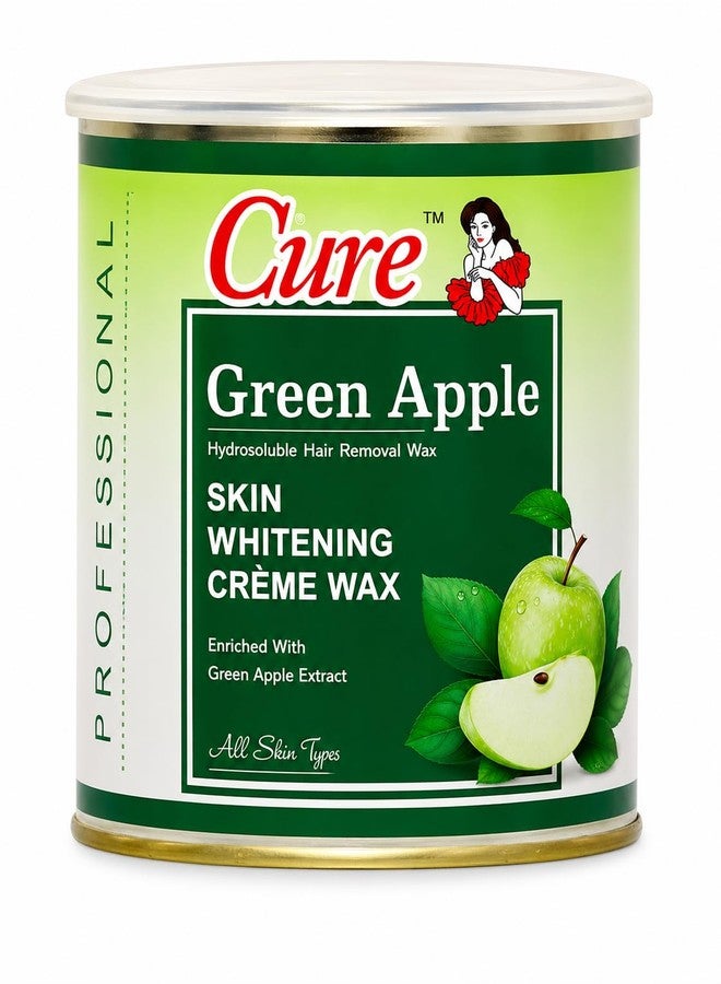 CURE Green Apple Cream Wax for Hair Removal | Hydrating & Smoothing Formula | Suitable for Sensitive, Dry, Normal, Oily Skin | D-Tan Removal | Bikini, Legs, Underarms, Full Body, Men & Women-800Gm - Image 1