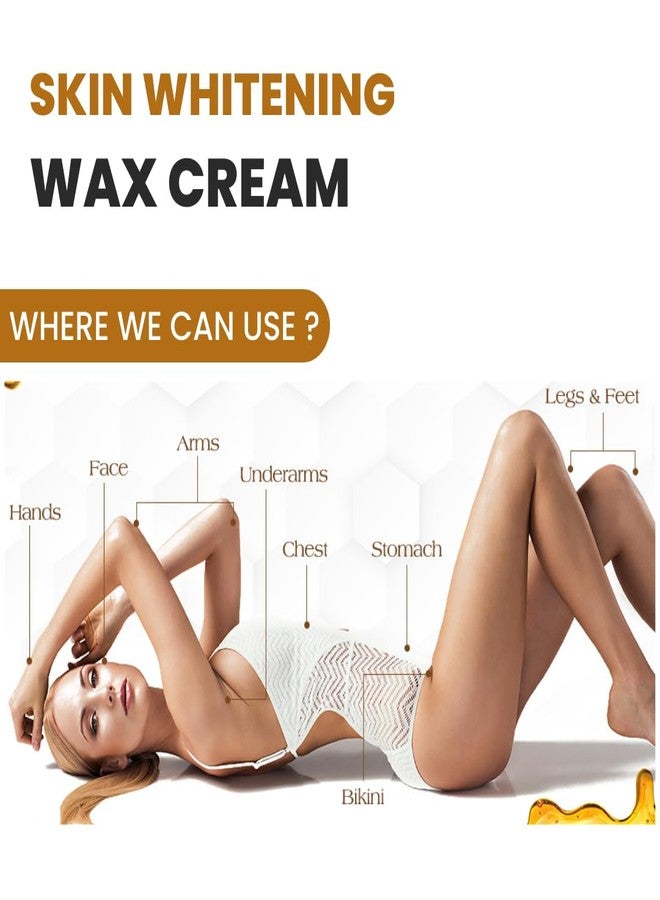 CURE Green Apple Cream Wax for Hair Removal | Hydrating & Smoothing Formula | Suitable for Sensitive, Dry, Normal, Oily Skin | D-Tan Removal | Bikini, Legs, Underarms, Full Body, Men & Women-800Gm - Image 4