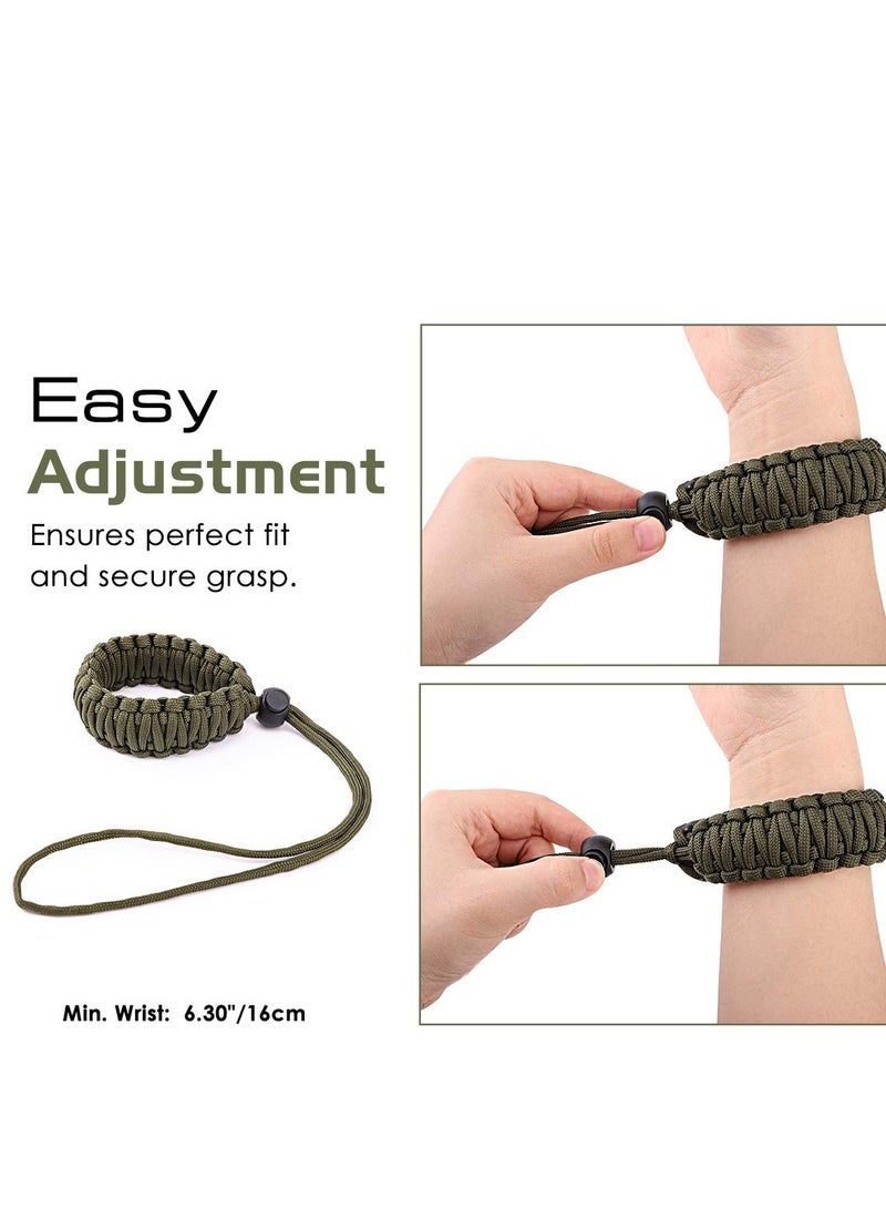 Camera Wrist Strap, Universal Umbrella Rope Camera Handle with Adjustable Wrist Strap Outdoor Anti-Loss Hand Rope for Binoculars for Nikon / Canon / Sony / Minolta / Panasonic /, Etc. (2, Green Blue) - Image 3
