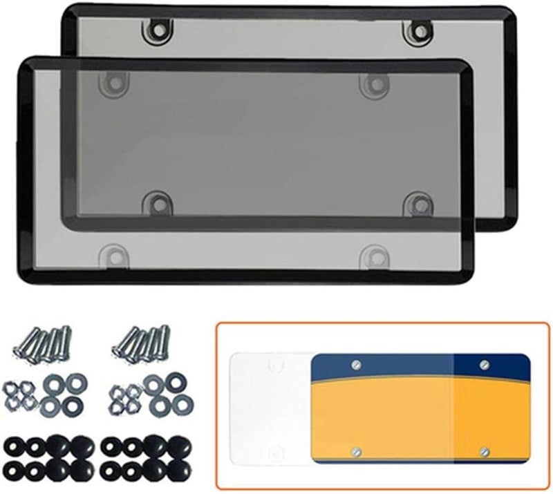 woobles Clear Reflective Anti Speed Red Light Toll Camera Stopper Plate Frame Anti License Q7u2 Pho Protective Plate Cover License C - Image 1