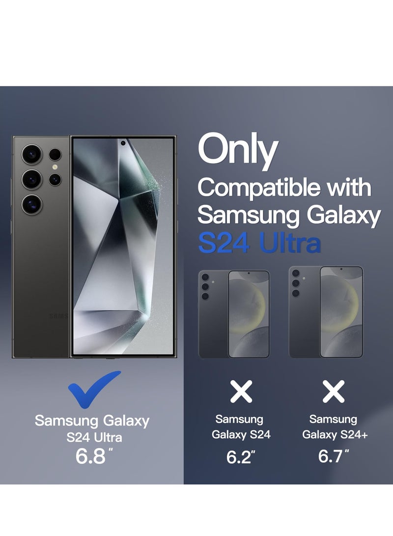 ملبوس حافظة مغناطيسية لجهاز Galaxy S24 Ultra متوافقة مع دعم Magsafe لشحن لاسلكي وحماية الكاميرا بتصميم لامع ومضادة للخدوش نحيفة وخفيفة، حافظة حماية لجهاز Samsung Galaxy S24 Ultra - Image 2