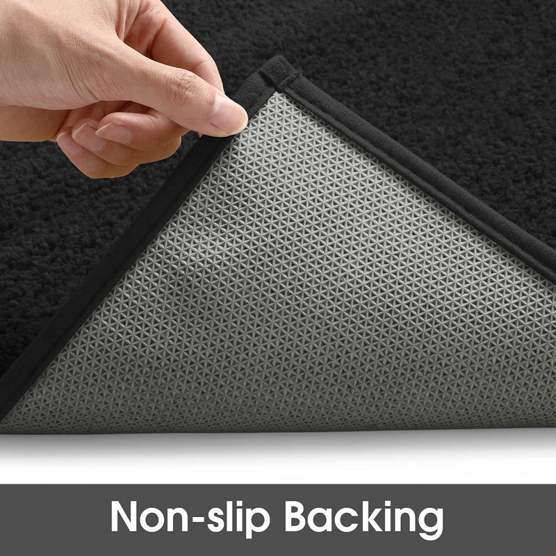 HOMEIDEAS HOMEIDEAS Door Mats Indoor  20""x32"" Super Absorbent Non Slip Rugs for Entryway  Front Back Welcome Doormat Dirt Trapper (Black) - Image 4